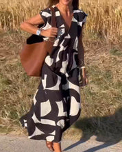 Ellen | Vestido estampado com decote em V para Mulher