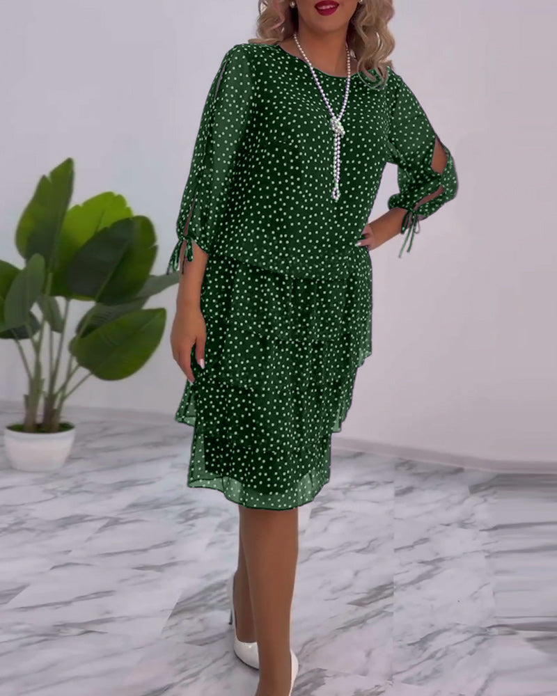 Auterelle | Vestido elegante com bolinhas
