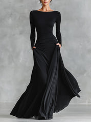 Norfy - Roupa elegante com pregas fluidas