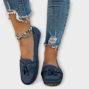 Teresa | Mocassins de Pele em Azul e Cinzento, do 36 ao 42