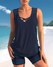 Márcia - Tankini com estampado geométrico