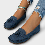 Teresa | Mocassins de Pele em Azul e Cinzento, do 36 ao 42