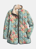 Joana | Casaco Acolchoado com Rosas Celadon