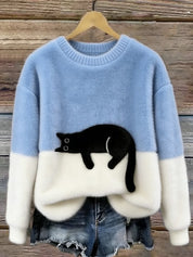 Luna | Camisola com Gráfico de Gato para Mulher