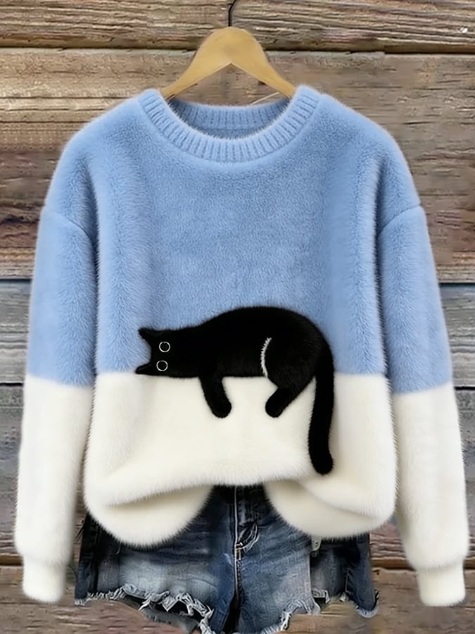 Luna | Camisola com Gráfico de Gato para Mulher
