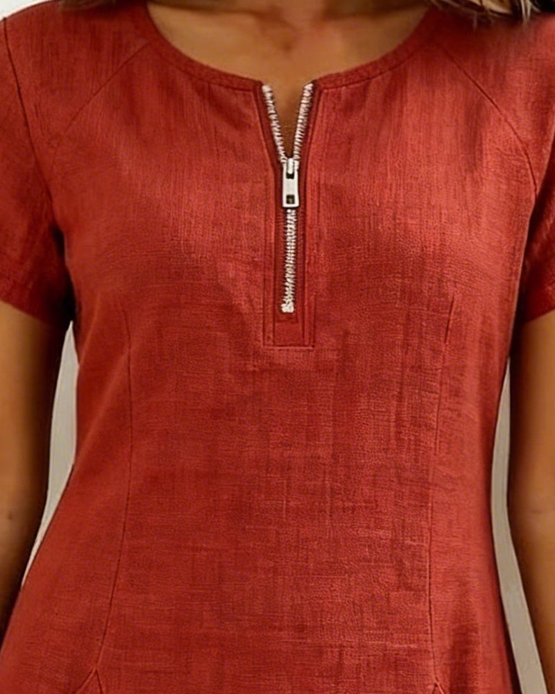 Lina— Vestido elegância natural no dia a dia para Mulher