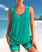 Márcia - Tankini com estampado geométrico