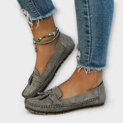 Teresa | Mocassins de Pele em Azul e Cinzento, do 36 ao 42