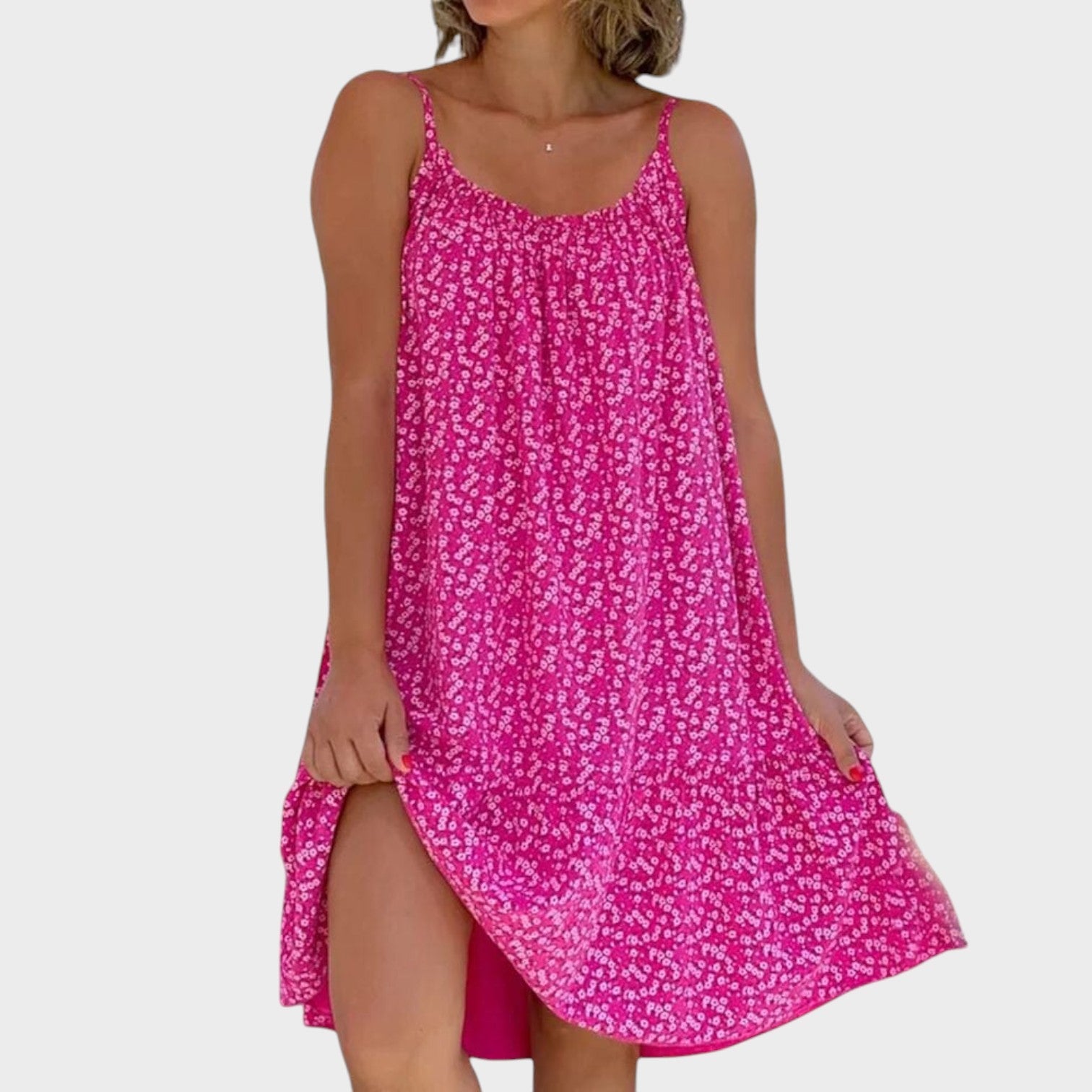 Rita - Vestido Floral com Alças Finas