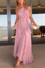 Rosé - Vestido Longo Plissado