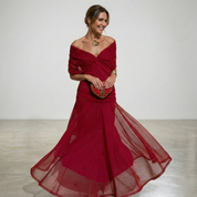 Alondra - Vestido longo de Mulher com estampa floral e decote em V