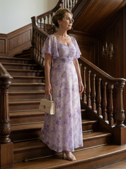 Rocío - Vestido Midi com Mangas Onduladas