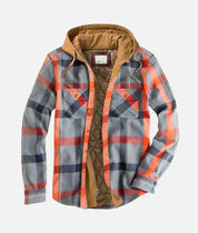 Alain – Casaco xadrez com patchwork para homem