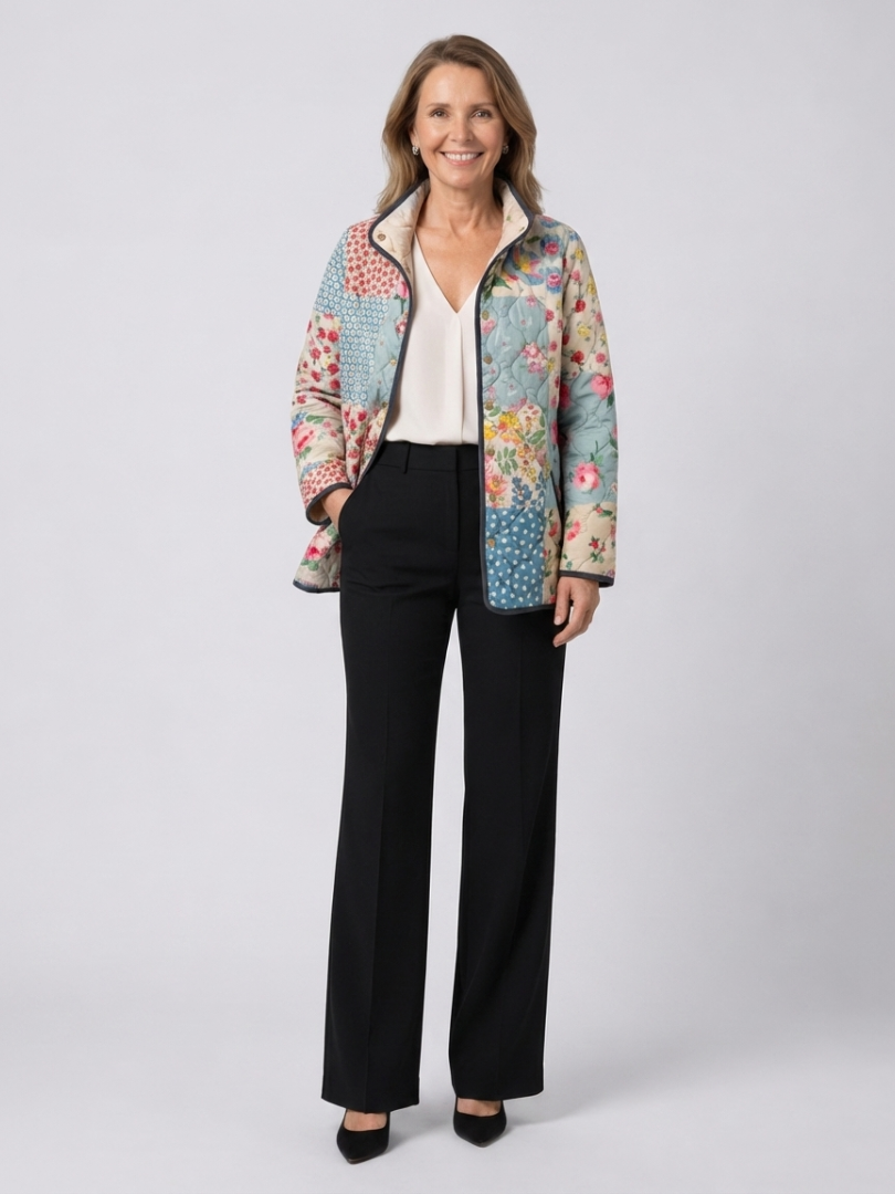 Teresa | Casaco Acolchoado Patchwork Floral