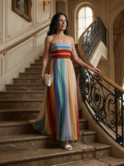 Carolina - Vestido Maxi às Riscas