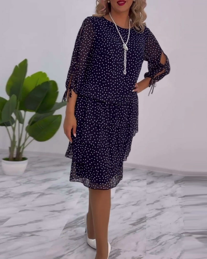 Auterelle | Vestido elegante com bolinhas