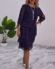 Auterelle | Vestido elegante com bolinhas