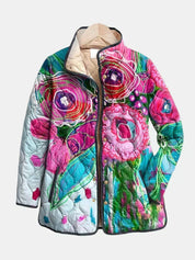 Inês | Casaco Acolchoado Aquarela Floral