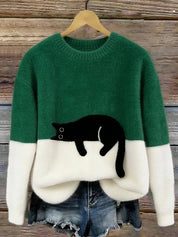 Luna | Camisola com Gráfico de Gato para Mulher
