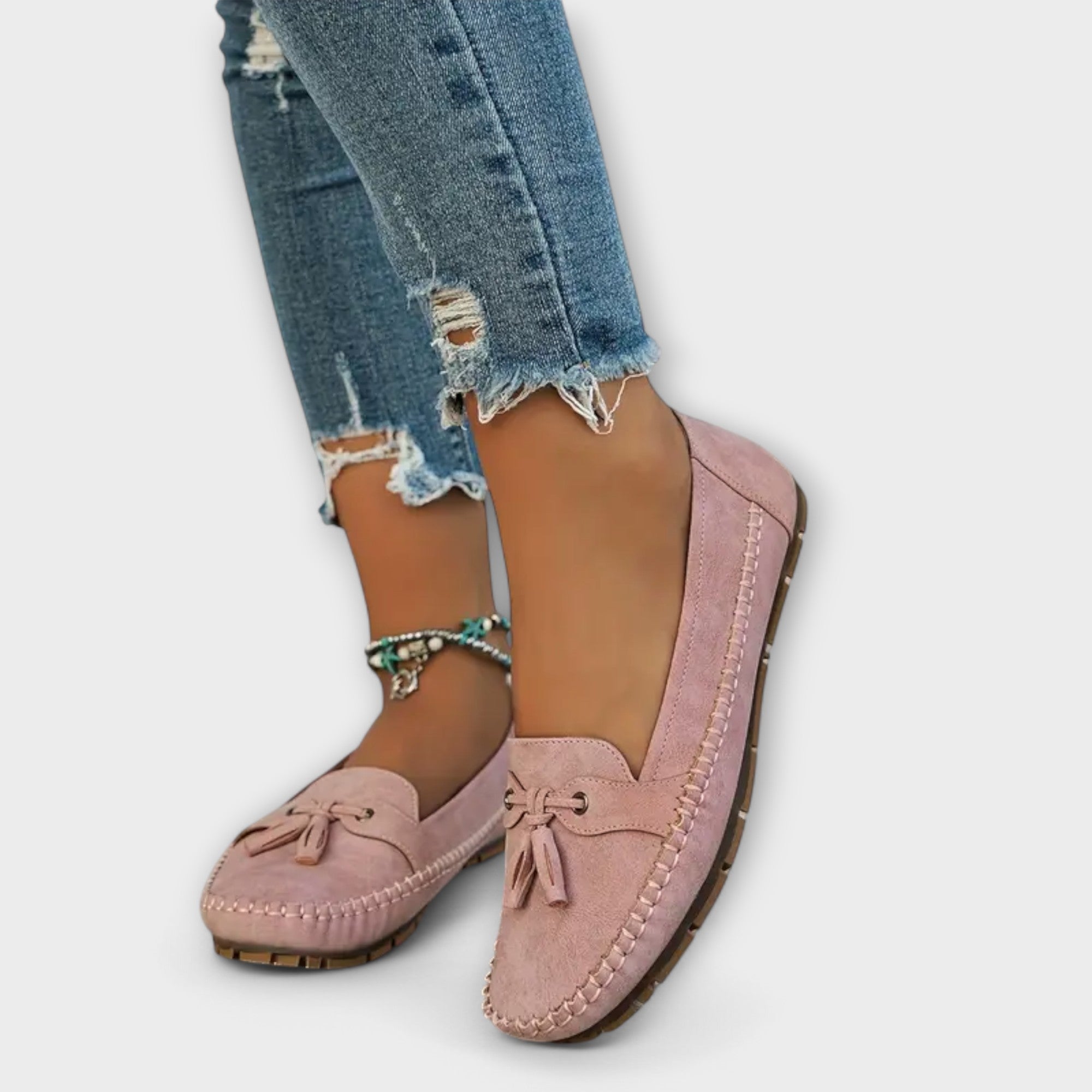 Teresa | Mocassins de Pele em Azul e Cinzento, do 36 ao 42