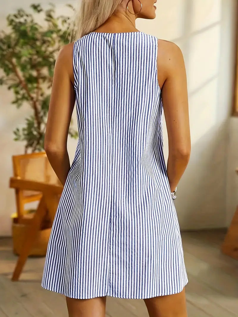 Selene™ | Vestido de verão listrado estiloso com bolsos