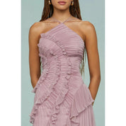 OLAYA | Vestido longo com babados de Mulher