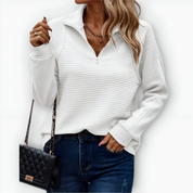 Bruna - Camisola elegante com meio fecho