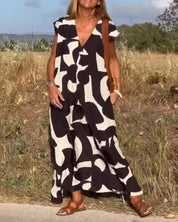 Ellen | Vestido estampado com decote em V para Mulher