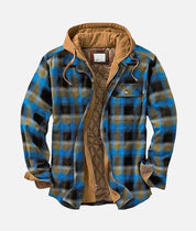 Alain – Casaco xadrez com patchwork para homem