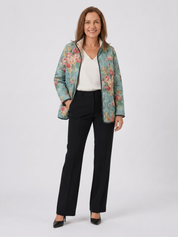Joana | Casaco Acolchoado com Rosas Celadon
