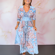 Marga™ | Vestido de verão elegante com decote em V
