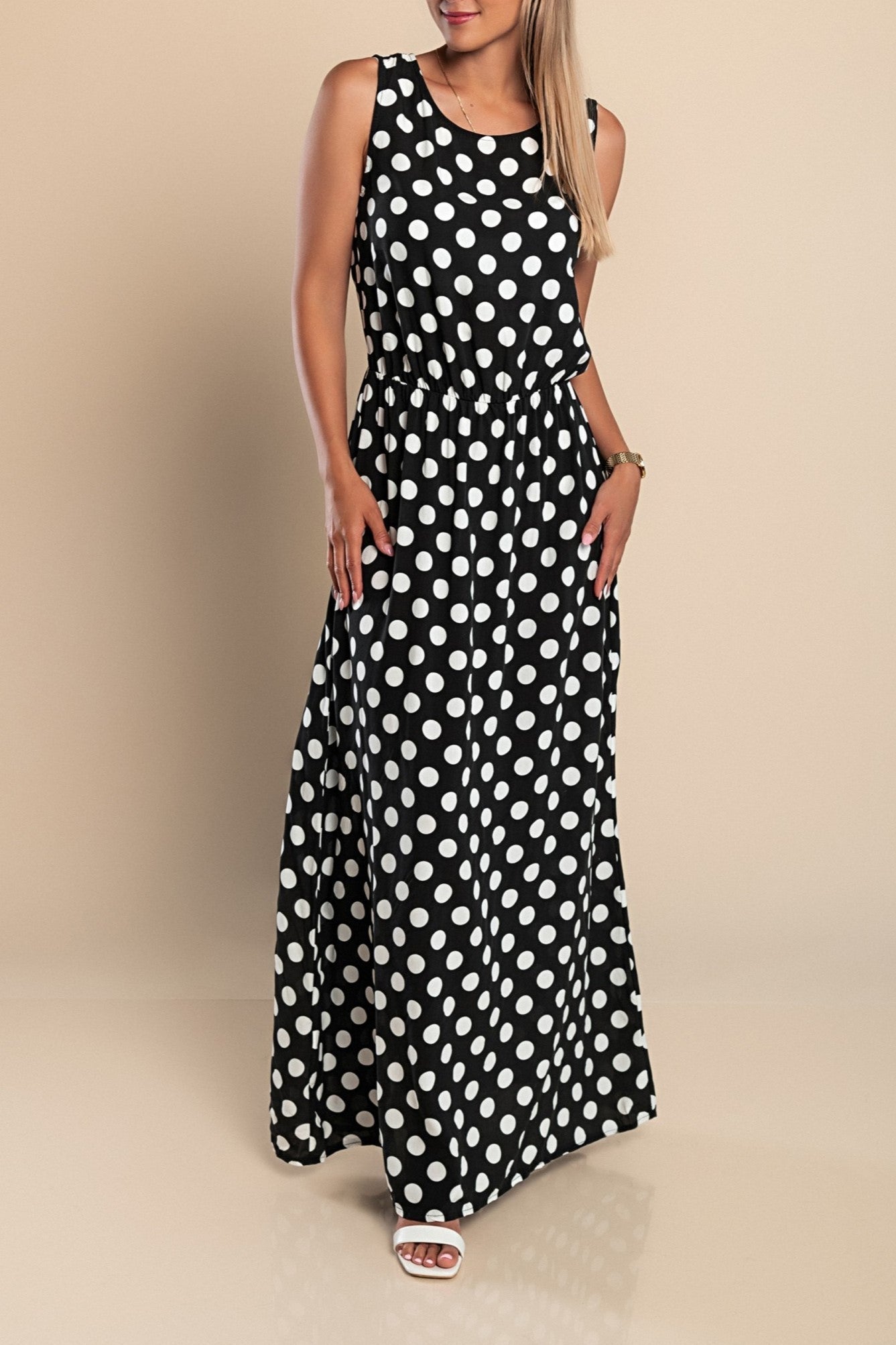 Hannah™ | Vestido longo de bolinhas da Lina