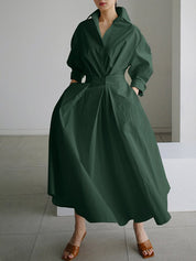 Clémence™ | Vestido Midi com botões