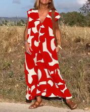 Ellen | Vestido estampado com decote em V para Mulher