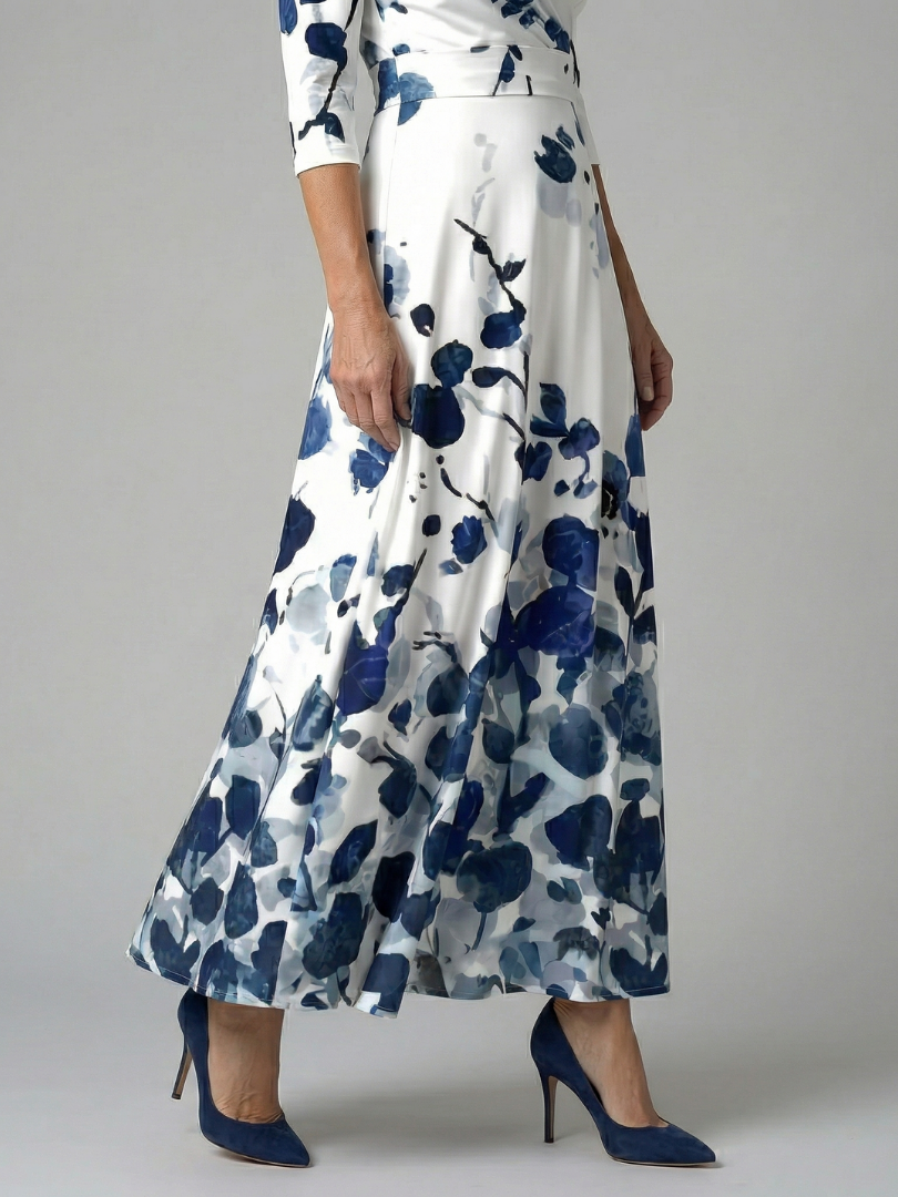 Andrea - Vestido Midi com Decote Cruzado