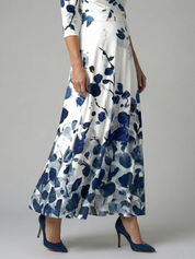 Andrea - Vestido Midi com Decote Cruzado