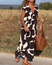 Ellen | Vestido estampado com decote em V para Mulher