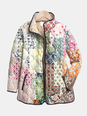 Carolina | Casaco Acolchoado Patchwork Boémio
