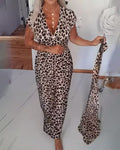 Nathalie | Vestido Midi Leopardo para Mulher
