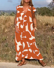 Ellen | Vestido estampado com decote em V para Mulher