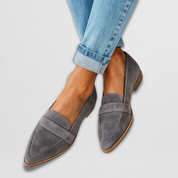 Andresa | Mocassins de Camurça Macia em Castanho e Cinzento, do 35 ao 44