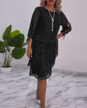 Auterelle | Vestido elegante com bolinhas