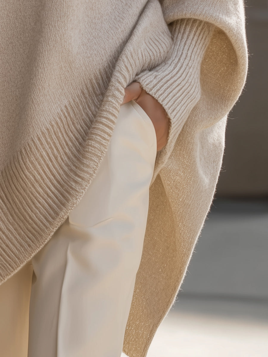 Anneta | Suéter poncho oversized para Mulher