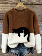 Luna | Camisola com Gráfico de Gato para Mulher