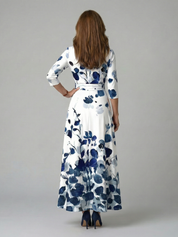 Andrea - Vestido Midi com Decote Cruzado