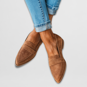 Andresa | Mocassins de Camurça Macia em Castanho e Cinzento, do 35 ao 44