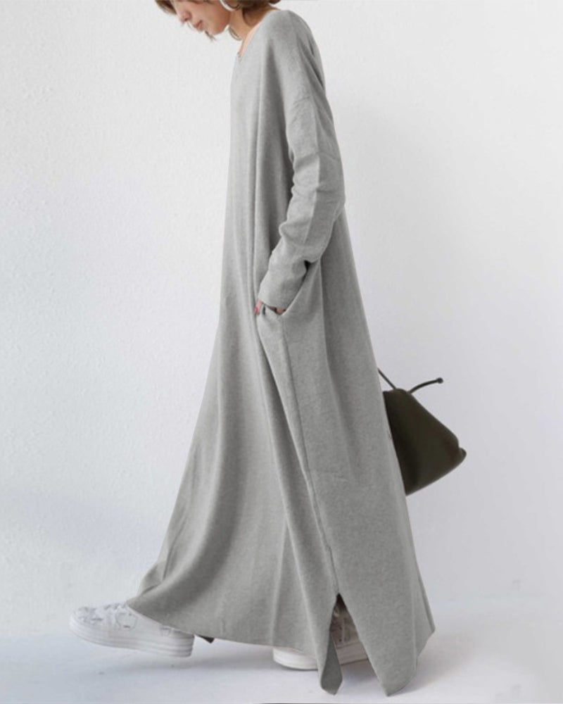 Sofia| Vestido longo de inverno elegante para mulheres com mangas compridas