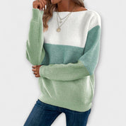 Olívia - Elegante camisola tricolor