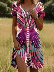Linnea – Vestido curto estampado da moda