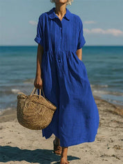 Arianne | Vestido Camisola Fluida em Algodão Elegante para Mulher